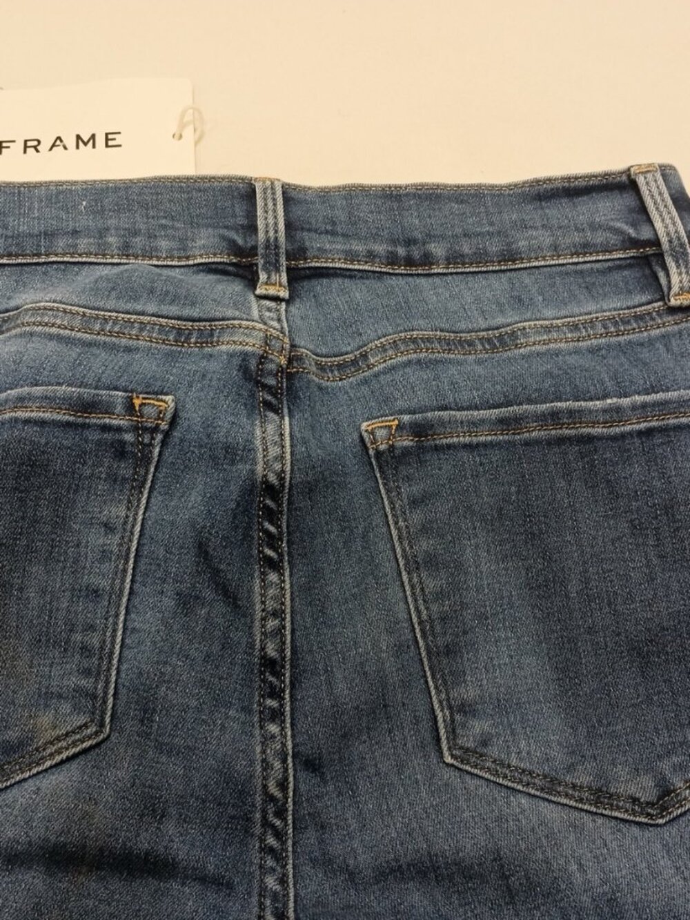 New Frame Blue Wash Mid-Rise Le Skinny De Jeanne Crop Denim Jeans Women's 27